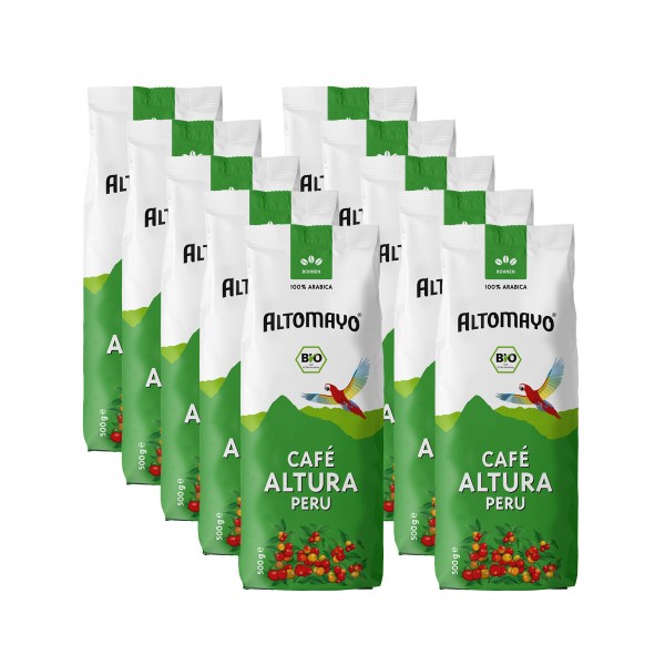 Bio Café Altura (Hochland Kaffee), Bohnen, 10 x 500 g Beutel